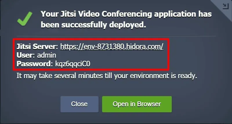 Jitsi installed
